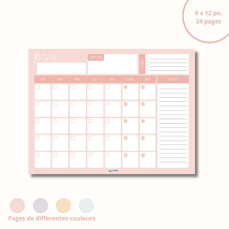 ENSEIGNANTES INSPIRANTES BLOC-NOTE - CALENDRIER PERPÉTUEL