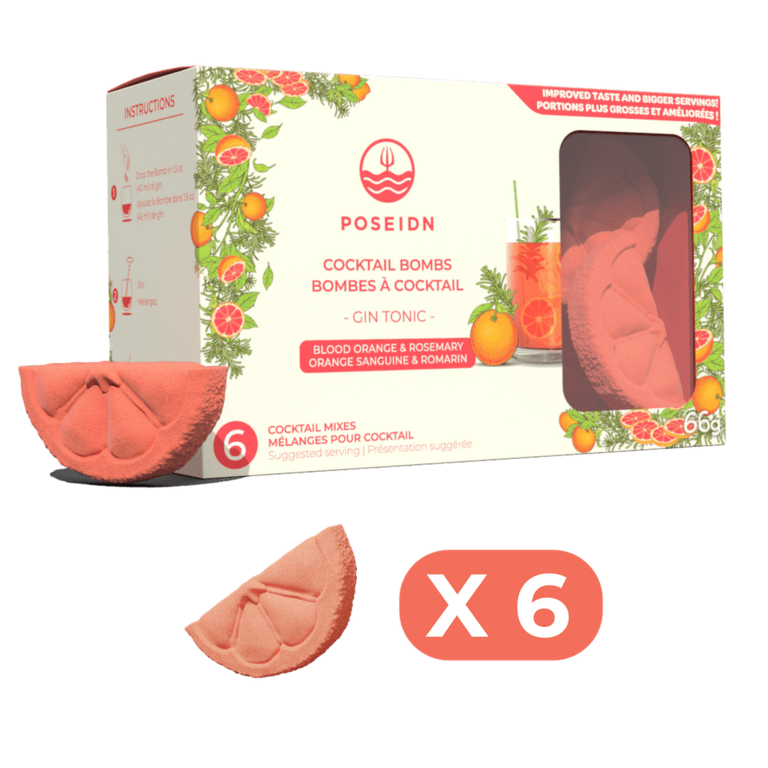 POSEIDN BOMBES POUR COCKTAIL - ORANGE SANGUINE
