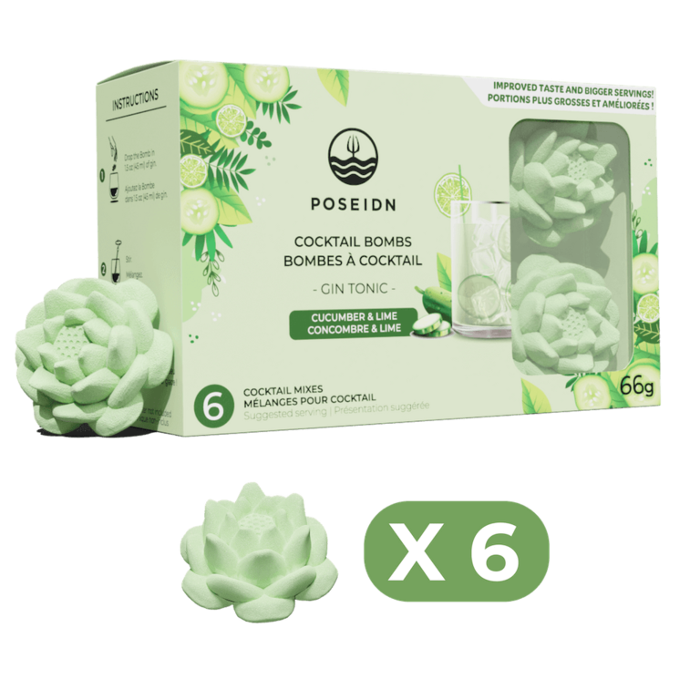 POSEIDN BOMBES POUR COCKTAIL - CONCOMBRE & LIME