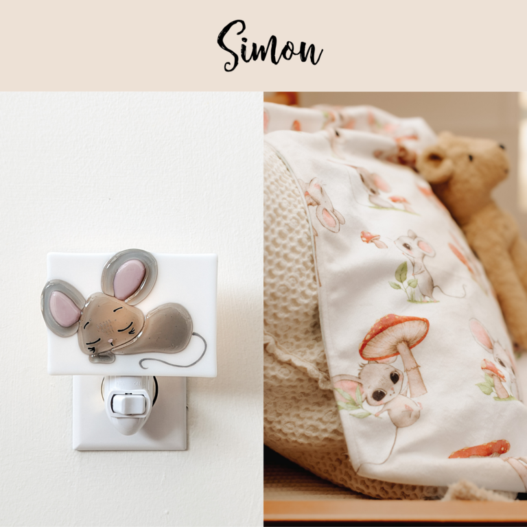 VEILLE SUR TOI VEILLEUSE - SOURIS SIMON
