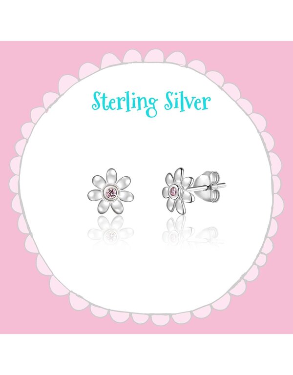 GIRL NATION BOUCLES D'OREILLES - FLEURS EN ARGENT