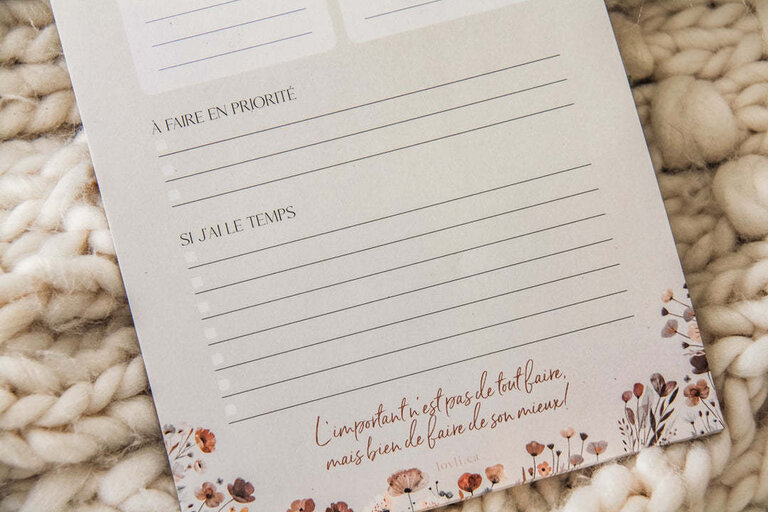 LOVLI BLOC-NOTE - TO-DO LISTE À FAIRE AVEC AMOUR
