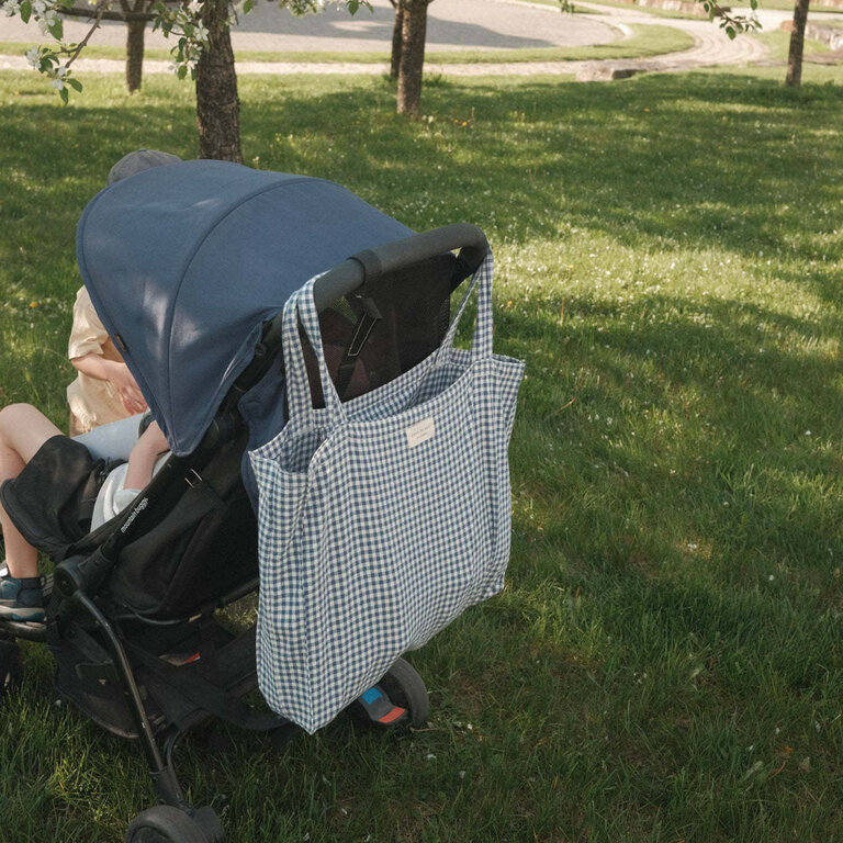 DANS LE SAC FOURRE-TOUT EN COTON BIO -  VICHY MARINE