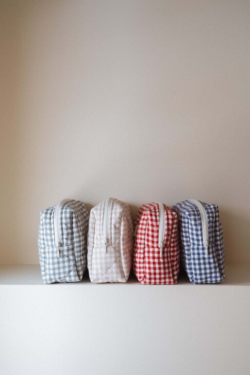 DANS LE SAC POCHETTE MATELASSÉE EN COTON BIO - VICHY MARINE