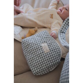 DANS LE SAC POCHETTE MATELASSÉE EN COTON BIO -  VICHY SAUGE