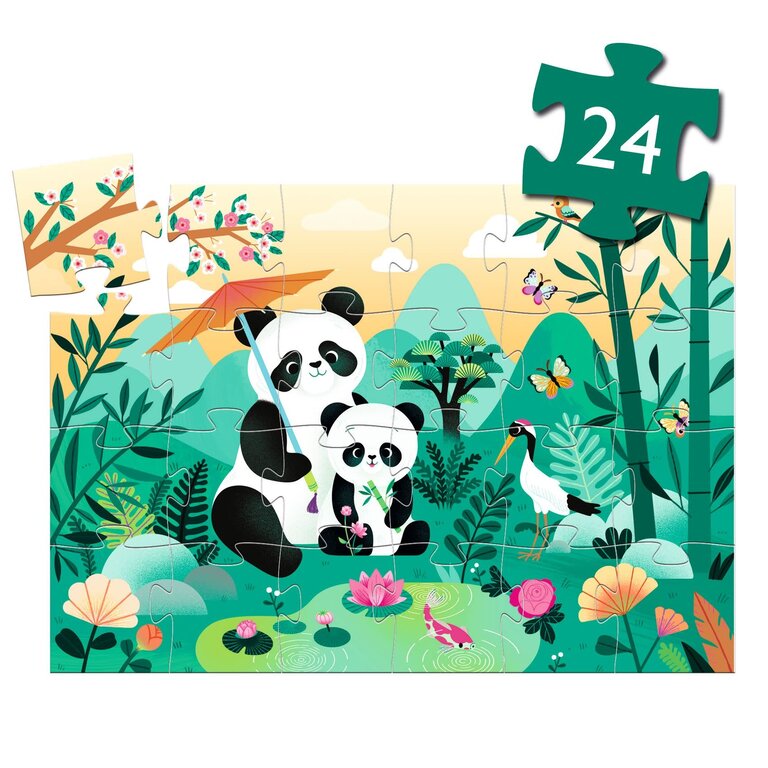 DJECO PUZZLE SILHOUETTE - LEO LE PANDA 24 PCS
