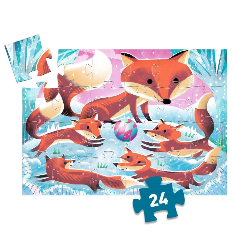 DJECO PUZZLE SILHOUETTE - GINGER, PETIT RENARD 24 PCS