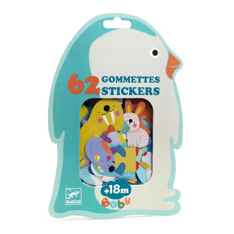 DJECO GOMMETTES - ANIMAUX DE LA BANQUISE