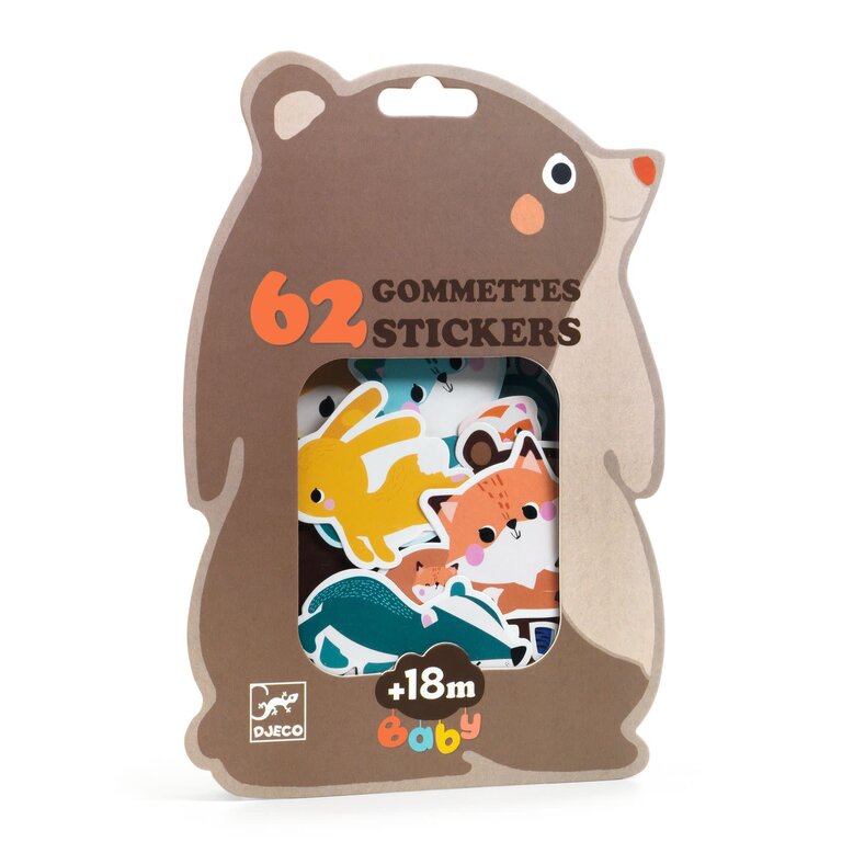 DJECO GOMMETTES - ANIMAUX DE LA FORÊT
