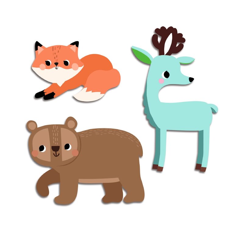 DJECO GOMMETTES - ANIMAUX DE LA FORÊT