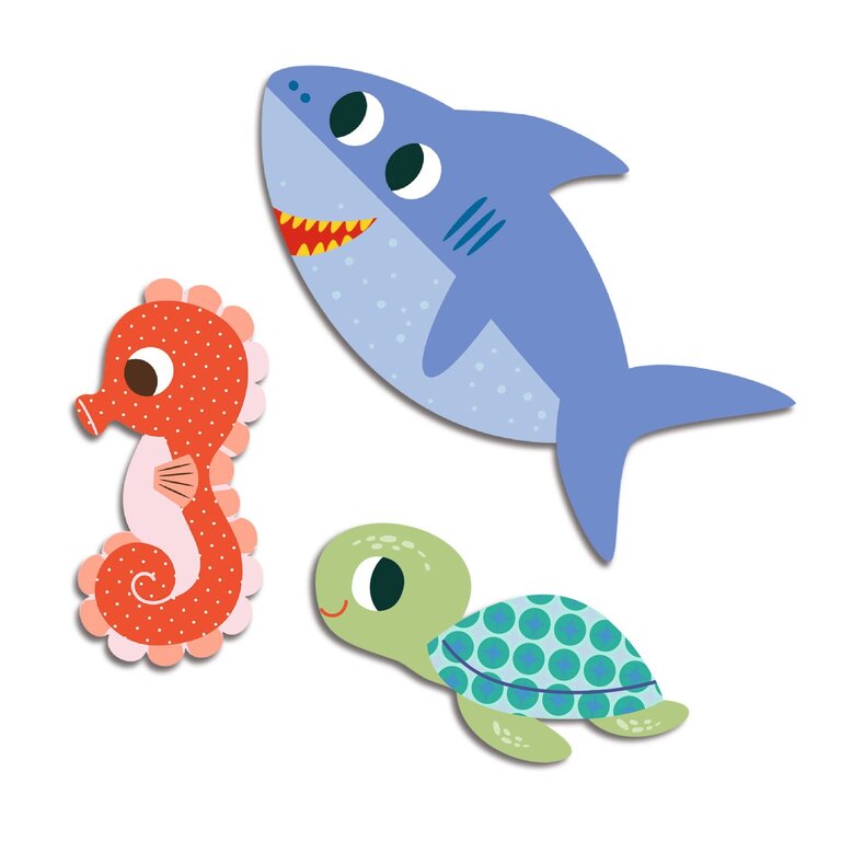 DJECO GOMMETTES - ANIMAUX DE LA MER