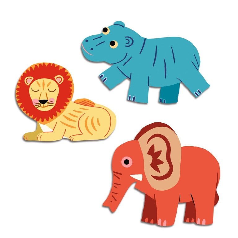 DJECO GOMMETTES - ANIMAUX DE LA SAVANE