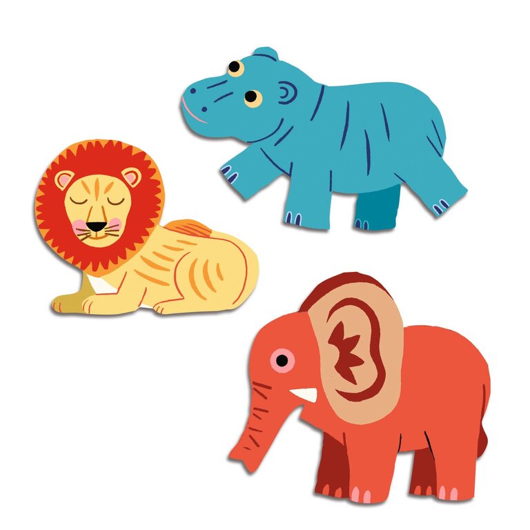 DJECO GOMMETTES - ANIMAUX DE LA SAVANE