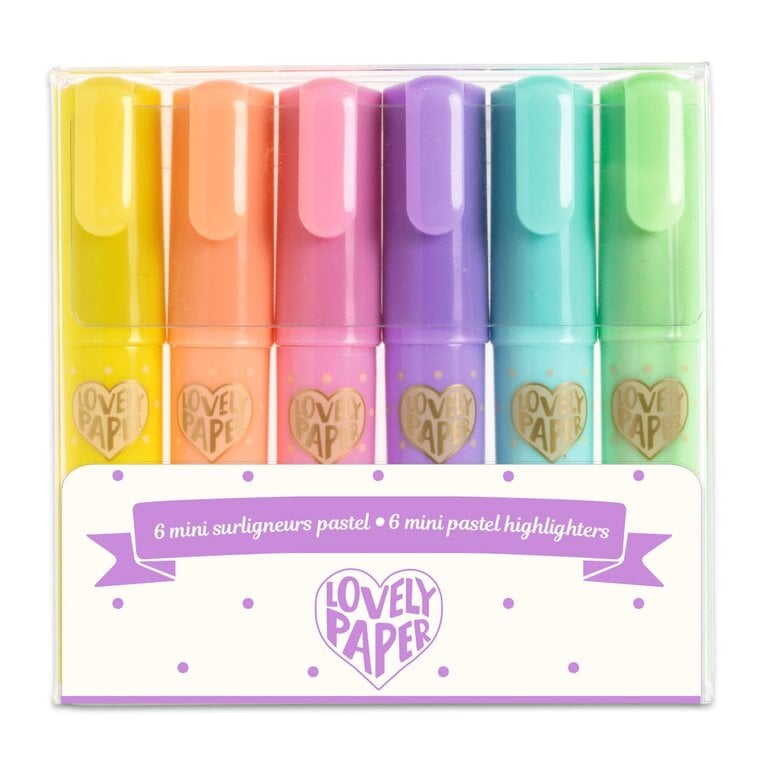 DJECO 6 MINI HIGHLIGHTER PENCILS - PASTEL