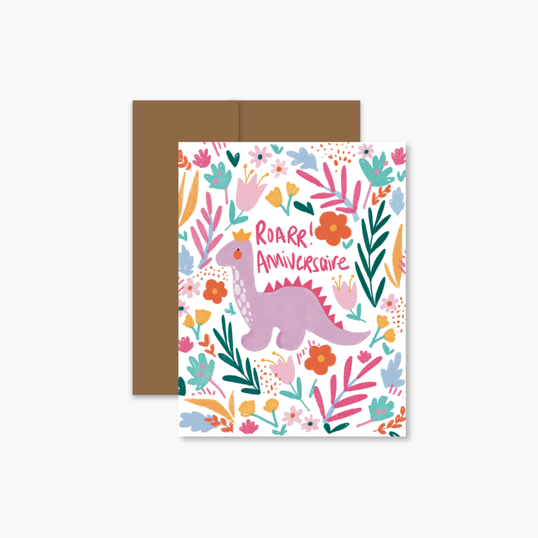 BOUCLE & PAPIER CARTE DE SOUHAITS - ROARR ANNIVERSAIRE