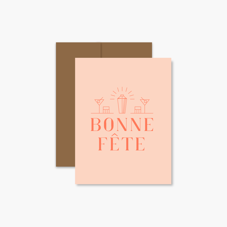 BOUCLE & PAPIER CARTE DE SOUHAITS - COCKTAIL ROSE