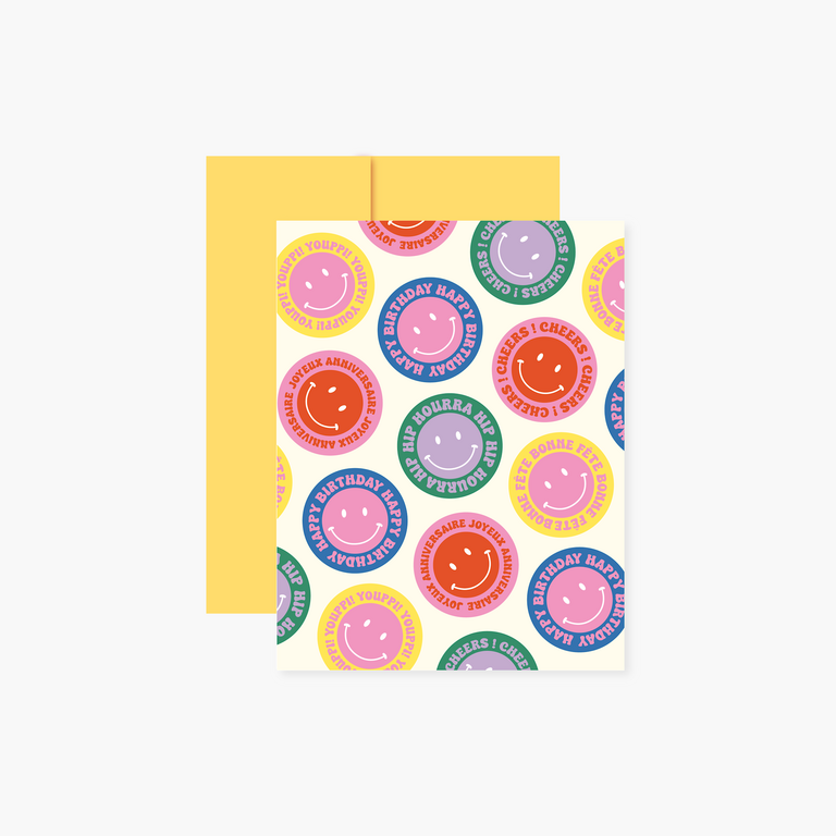 BOUCLE & PAPIER GREETING CARD - SMILEY