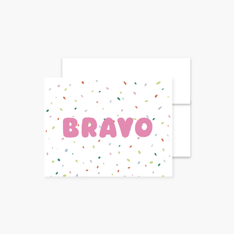 BOUCLE & PAPIER CARTE DE SOUHAITS - BRAVO CONFETTIS