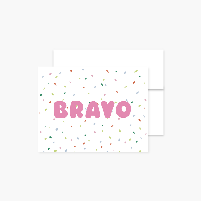 BOUCLE & PAPIER CARTE DE SOUHAITS - BRAVO CONFETTIS