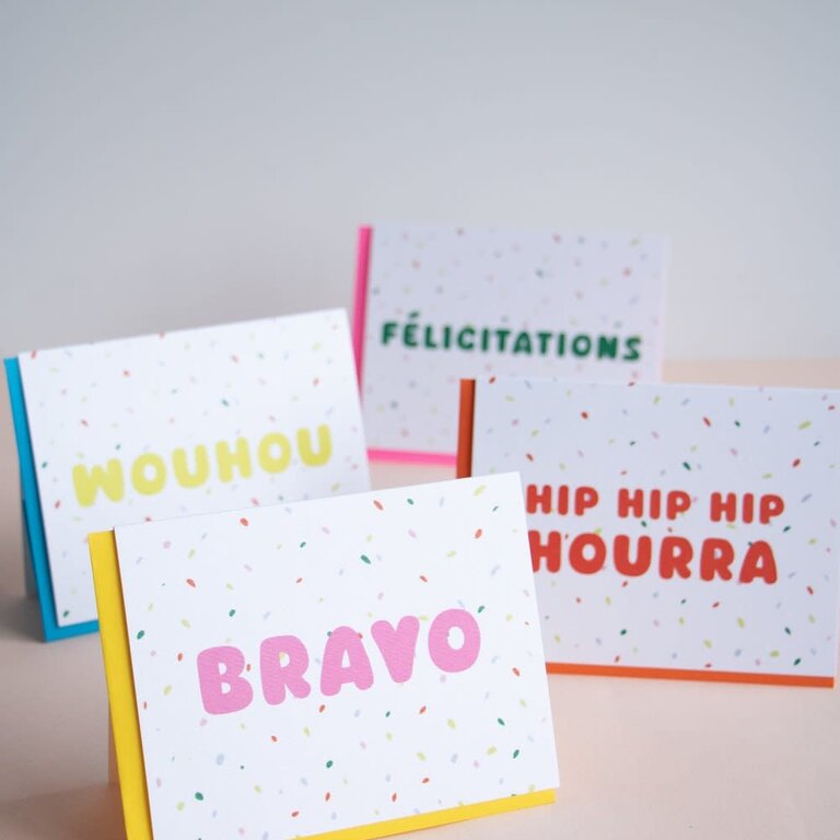 BOUCLE & PAPIER CARTE DE SOUHAITS - BRAVO CONFETTIS