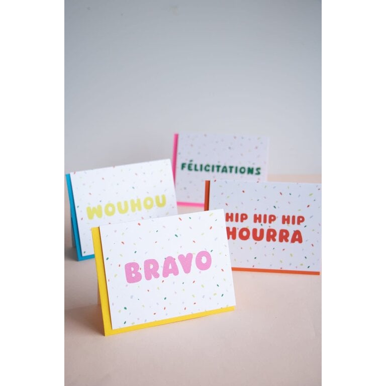 BOUCLE & PAPIER CARTE DE SOUHAITS - BRAVO CONFETTIS