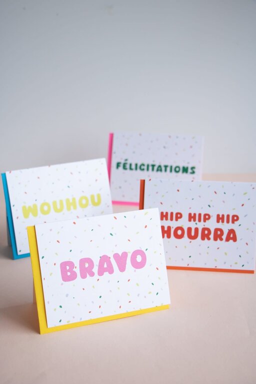 BOUCLE & PAPIER CARTE DE SOUHAITS - BRAVO CONFETTIS