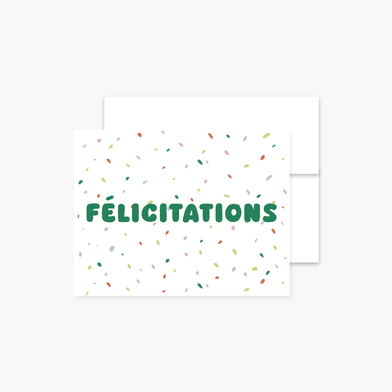 BOUCLE & PAPIER CARTE DE SOUHAITS - FÉLICITATIONS CONFETTIS