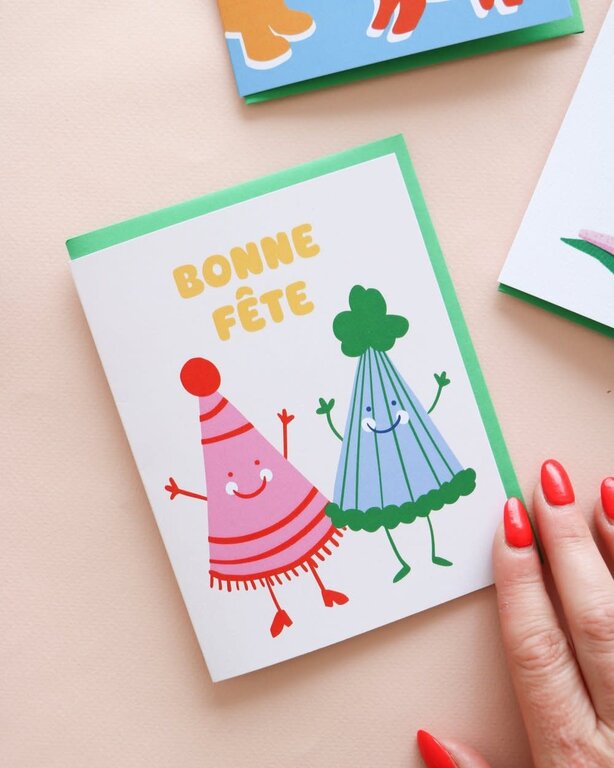 BOUCLE & PAPIER CARTE DE SOUHAITS - CHAPEAU DE FÊTE