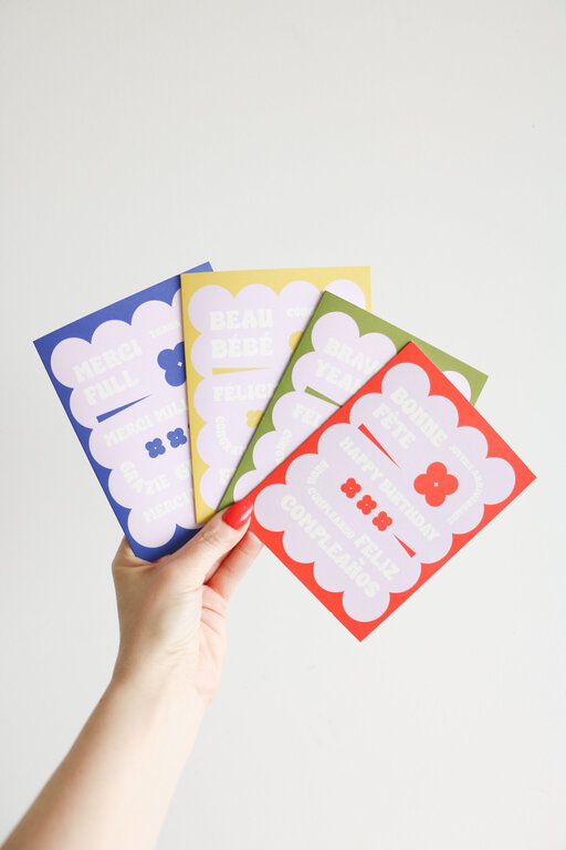 BOUCLE & PAPIER CARTE DE SOUHAITS - BÉBÉ GOOD VIBES