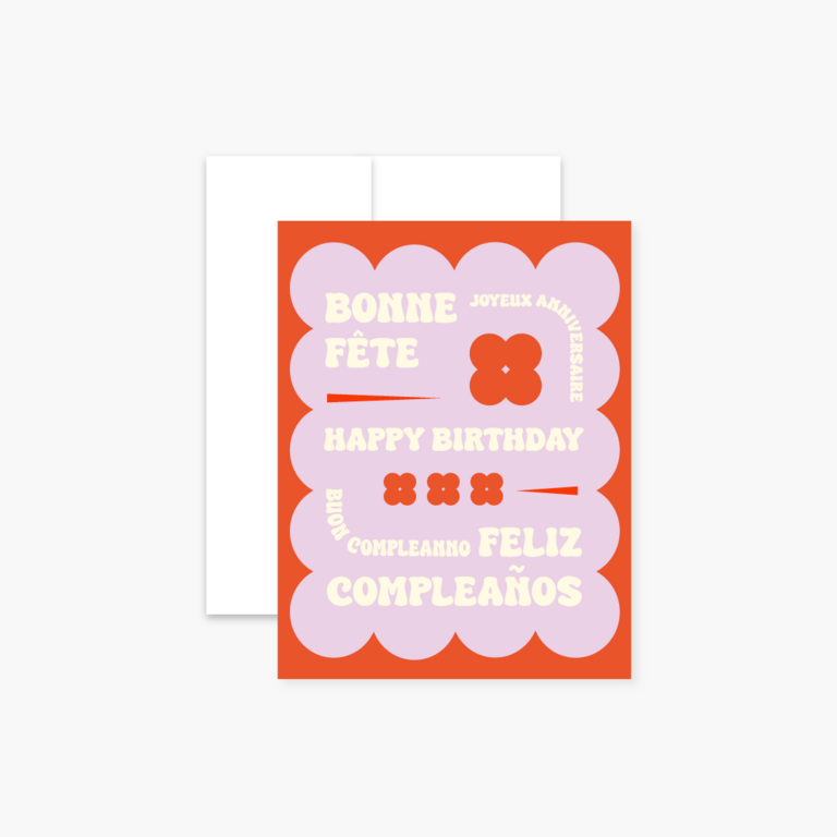 BOUCLE & PAPIER GREETING CARD - HAPPY BIRTHDAY GOOD VIBES