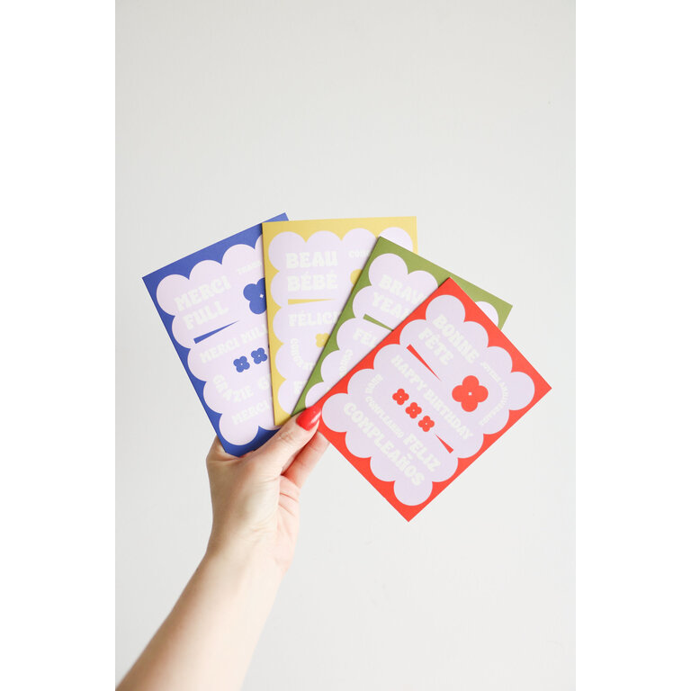 BOUCLE & PAPIER CARTE DE SOUHAITS - BONNE FÊTE GOOD VIBES