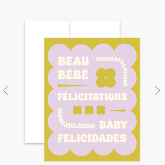 BOUCLE & PAPIER CARTE DE SOUHAITS - BÉBÉ GOOD VIBES
