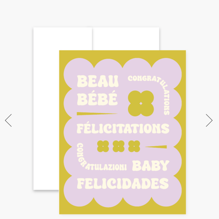 BOUCLE & PAPIER CARTE DE SOUHAITS - BÉBÉ GOOD VIBES