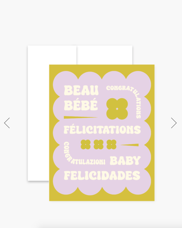 BOUCLE & PAPIER CARTE DE SOUHAITS - BÉBÉ GOOD VIBES