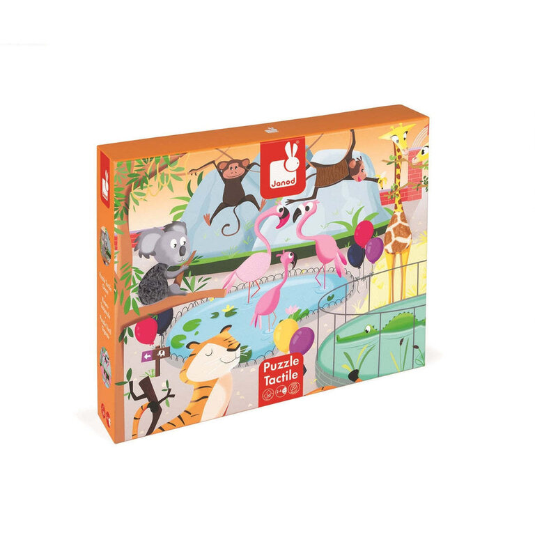 JANOD CASSE TÊTE TACTILE 24 PCS - UNE JOURNÉE AU ZOO