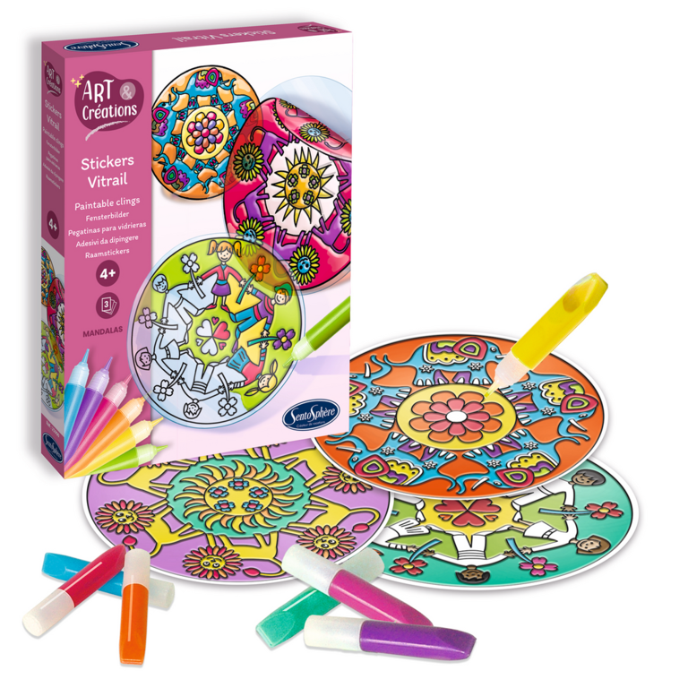 SENTOSPHERE AUTOCOLLANTS VITRAIL - MANDALAS