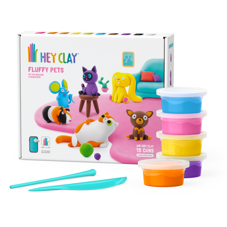 HEY CLAY ENSEMBLE D'ARGILE - FLUFFY PETS