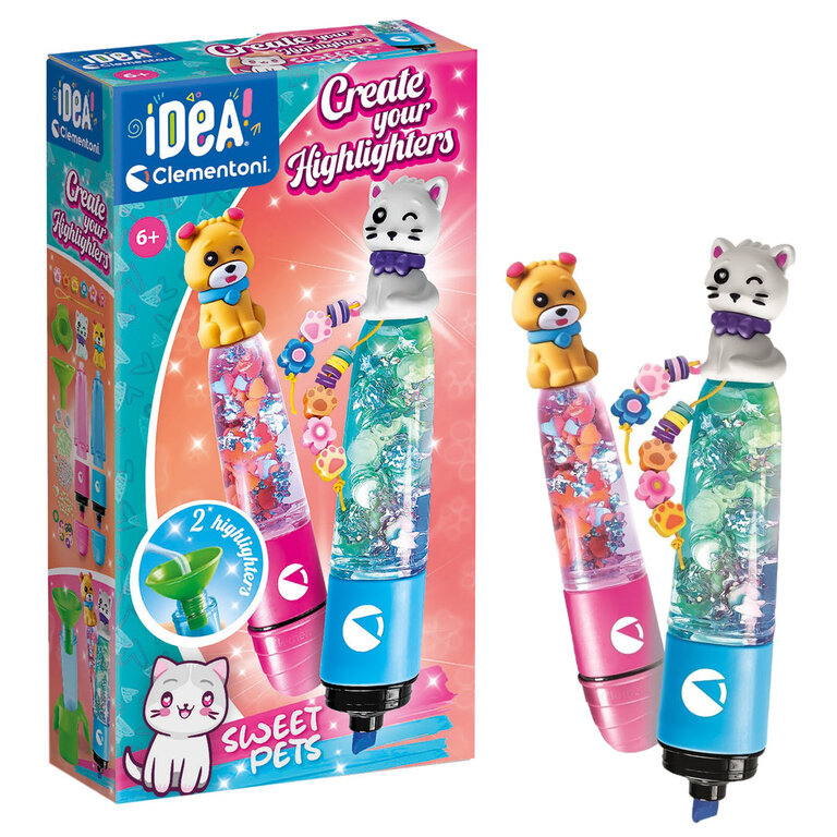 CLEMENTONI IDEA : CRÉE TES SURLIGNEURS - ADORABLES ANIMAUX DE COMPAGNIE