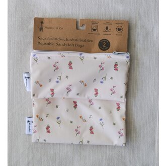 MICASSO & CO DUO DE SACS À COLLATION - LES FLEURS