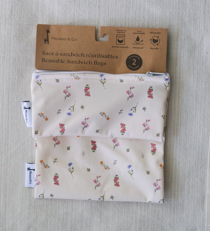 MICASSO & CO DUO DE SACS À COLLATION - LES FLEURS