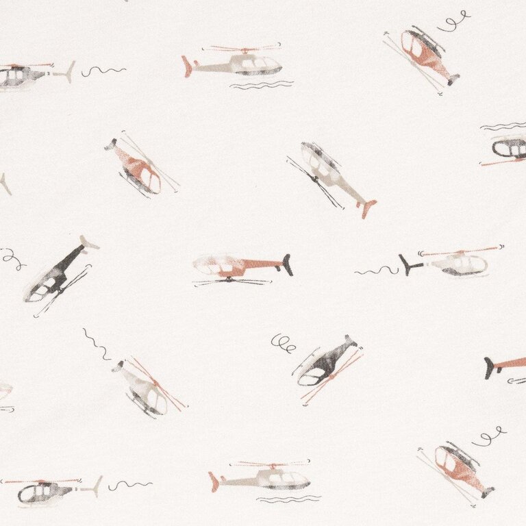 PERLIMPINPIN SERVIETTE À CAPUCHON EN BAMBOU - HÉLICOPTÈRE