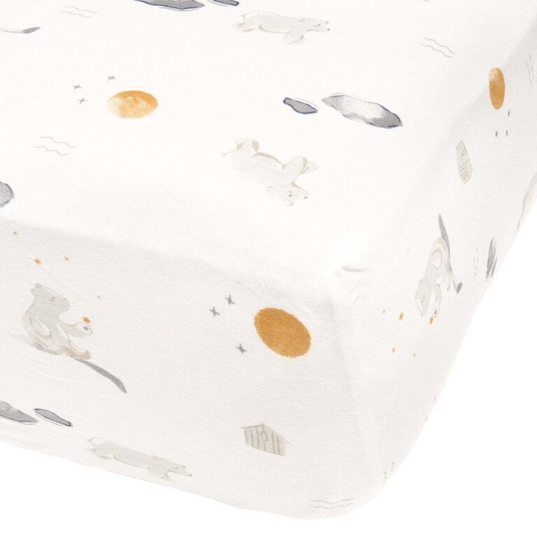 PERLIMPINPIN DRAP CONTOUR EN BAMBOU - PLEINE LUNE