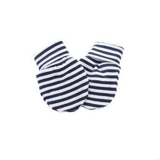 ZAK & ZOÉ BAMBOO MITTENS (0-3 MONTHS) - NAVY STRIPE