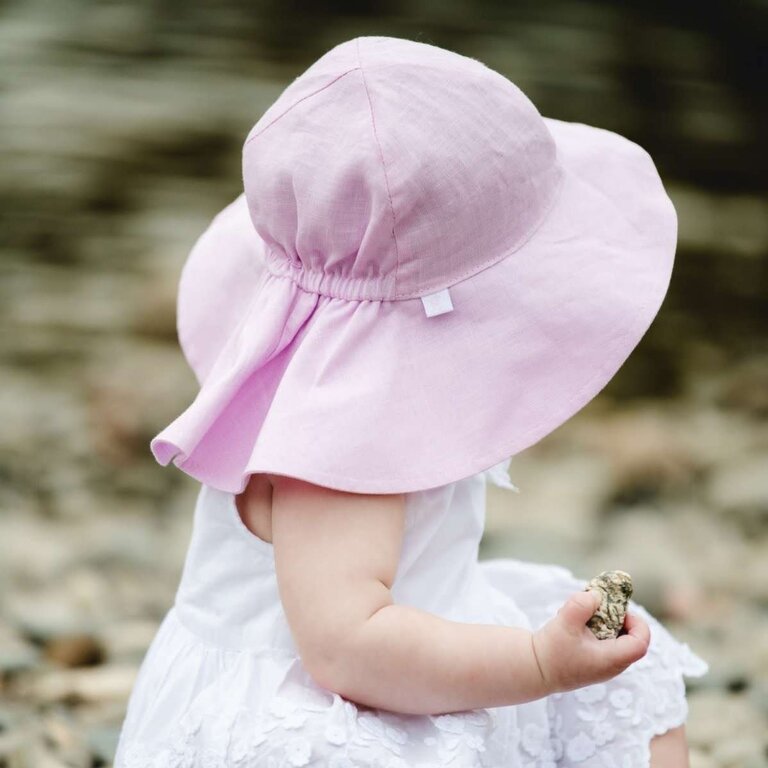CALIKIDS CHAPEAU EN LIN - ROSE