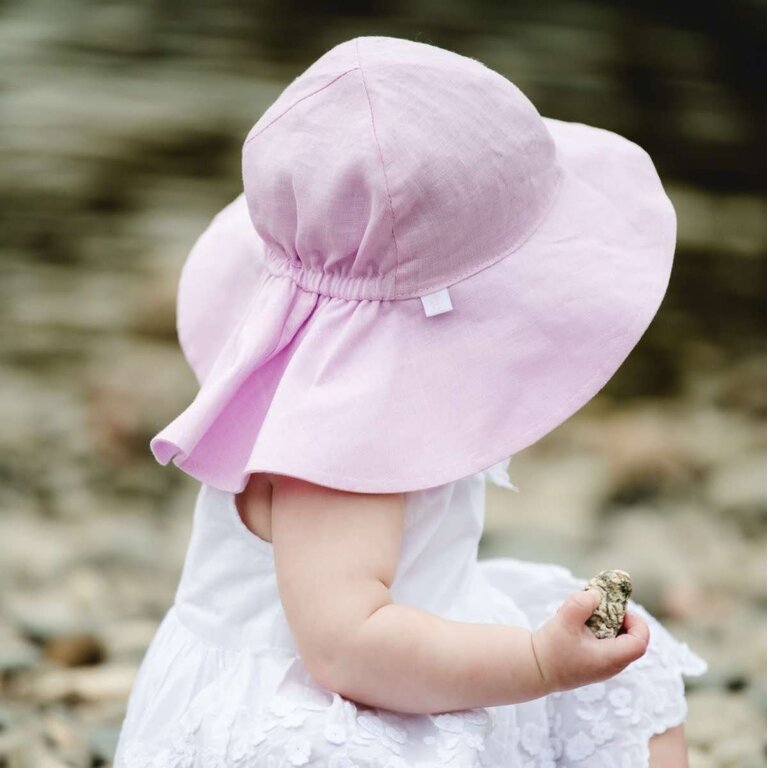 CALIKIDS CHAPEAU EN LIN - ROSE