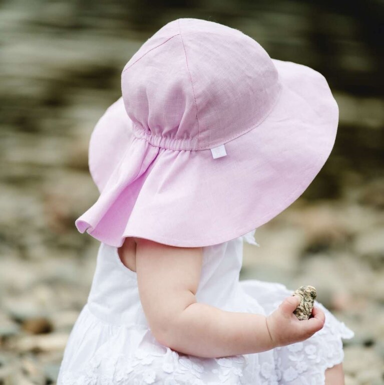 CALIKIDS CHAPEAU EN LIN - ROSE