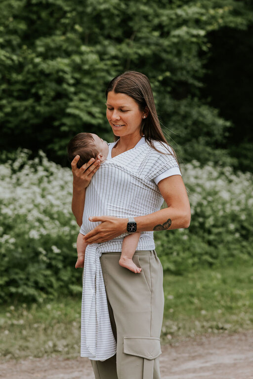 ZAK & ZOÉ ÉCHARPE DE PORTAGE EN BAMBOU - LIGNÉ SAUGE