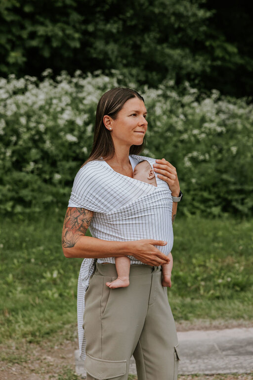 ZAK & ZOÉ ÉCHARPE DE PORTAGE EN BAMBOU - LIGNÉ SAUGE