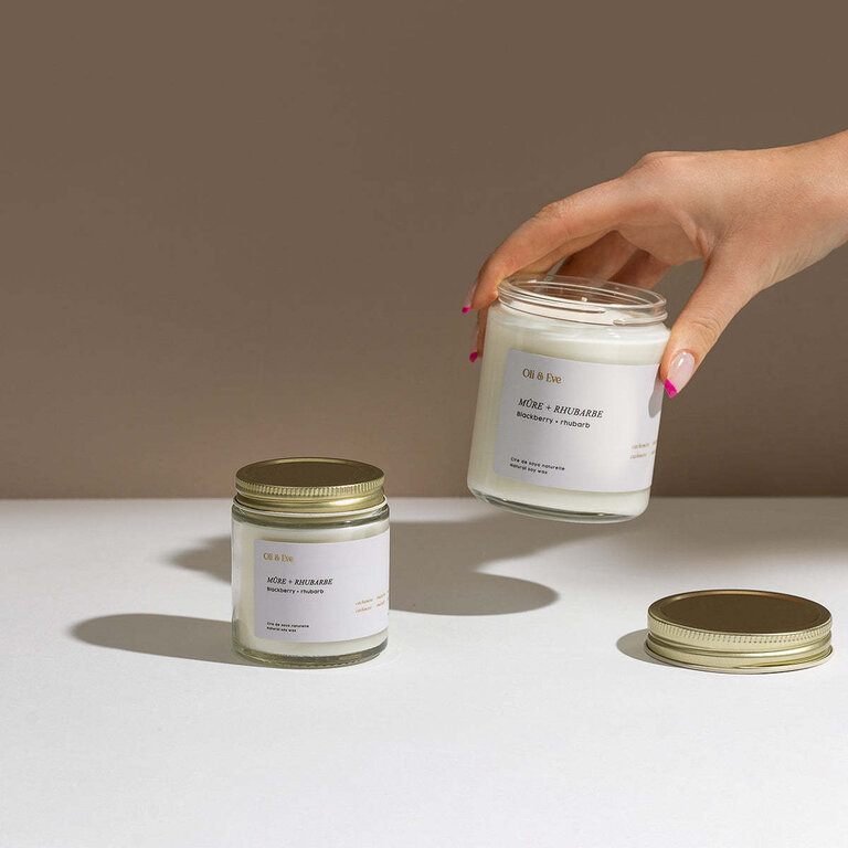 OLI & EVE BOUGIE EN VERRE - BASILIC + PAMPLEMOUSSE