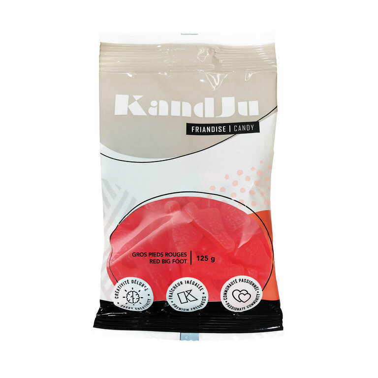 KANDJU SACHET DE BONBONS 125G - GROS PIEDS ROUGES
